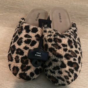 Torrid Fuzzy Leopard Mules